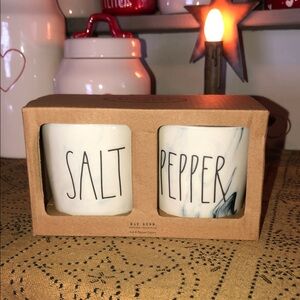 Rae Dunn SALT & PEPPER Cellar Set Marbled